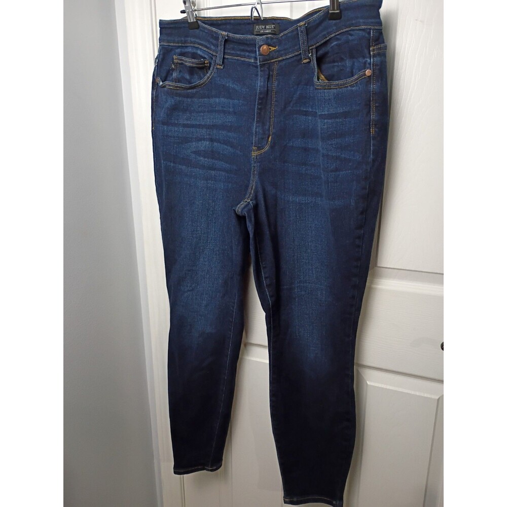 Judy Blue Woman 18W Dark Denim Skinny Fit Straight Jeans casual norm core relax